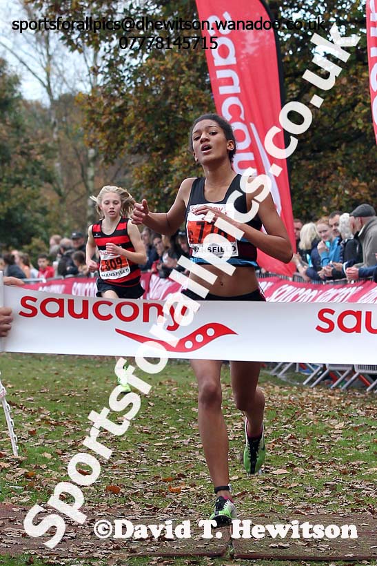 Girls under-15s National Cross Country Relays. Photo: David T. Hewitson/Sports for All Pics